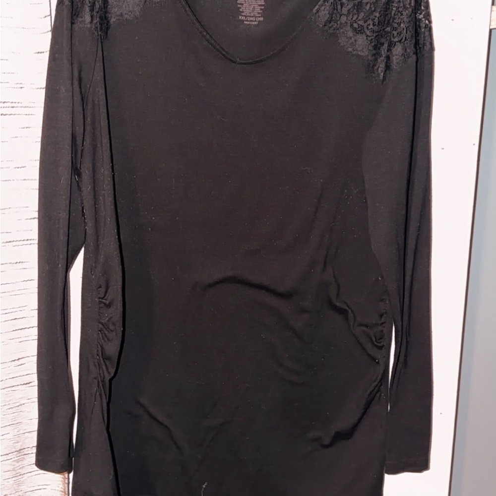 Great Expectations Black Lace Accent Blouse